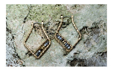 Boho Chic Vintage Natural Stone Bead Drop Geometric Earrings