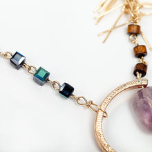 Handmade Bead Pendant Long Chain Geometric Necklace