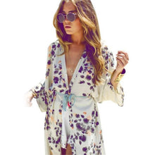Long Beach Cover up Floral Printed