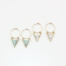 Bohemian Triangle Natural Marble Geometric Earrings