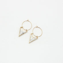 Bohemian Triangle Natural Marble Geometric Earrings